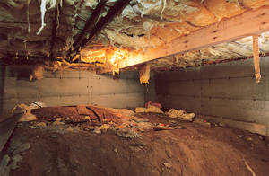 Before view of dirt Crawl Space in Tucson
