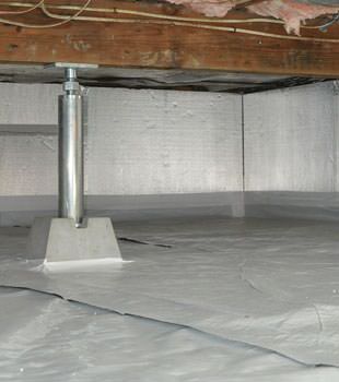 Installed crawl space insulation in Douglas