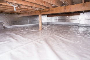 crawl space vapor barrier in Bisbee installed by our contractors