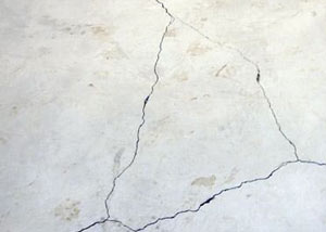 cracks in a slab floor consistent with slab heave in Arizona City.