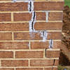 Tuckpointing that cracked due to foundation settlement of a Sierra Vista home
