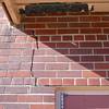 A long foundation crack that begins at a doorway of a Fort Huachuca home.